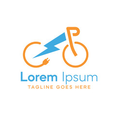 Electric bike logo design template for EV related business,