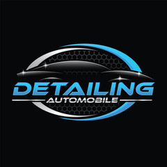 Mobile detailing, car wash, automotive and car care logo design template