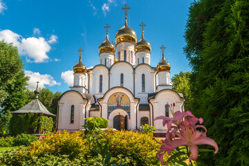 Pereslavl-Zalessky, Russia. View of St. Nicholas Cathedral in The St. Nicholas Monastery. Landmark...
