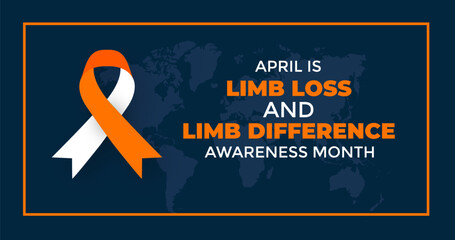 Limb Loss and Limb Difference Awareness Month background or banner design template. - obrazy, fototapety, plakaty