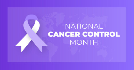 National Cancer Control Month background or banner design