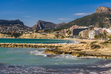 Obraz premium Calpe (Calp) Spain on the Costa Blanca coast near Benidorm.