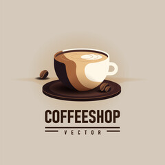 Coffee Shop Gradient color Logo Icon Template Design Vector Illustration