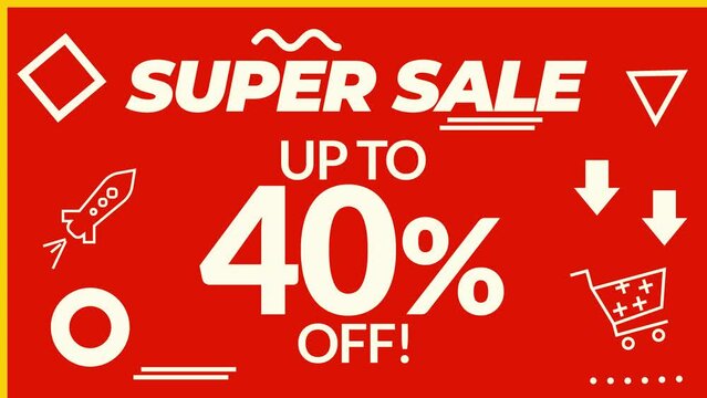 Amazing Super Sale Discount Percentages. Shopping Percentages And Animated Icons