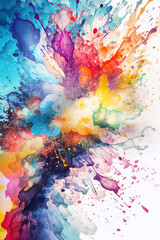 Plakat abstract watercolor background with watercolor splashes