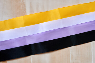 Colors used in the non binary pride flag