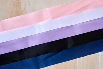 Colors used in the gender fluid pride flag