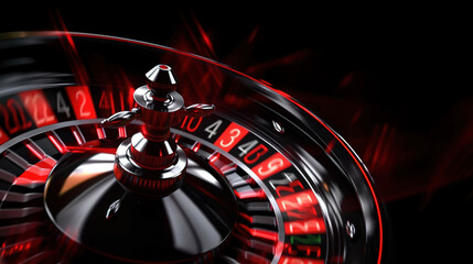 Roulette wheel in casino. AI