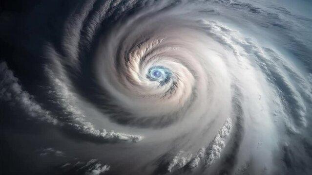 animation - Satellite view of hurricane