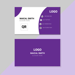 Modern presentation card with company logo.
creative business card template. Portrait and landscape orientation.
