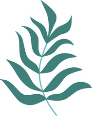 Green branch, vector shape