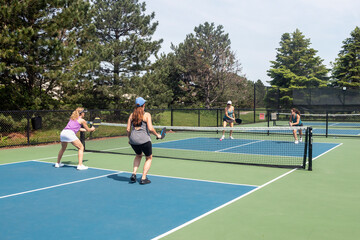 Obraz premium Pickleball Players in Action