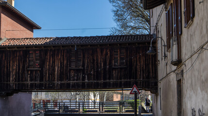 Canal of Martesana at Gorgonzola, Italy