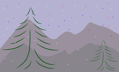Illustration of christmas and new year background