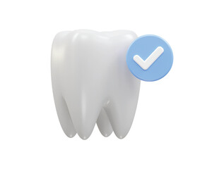 Teeth icon render 3d illustration vector element