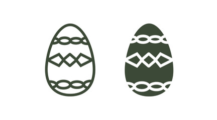easter egg icon. Thin line and filled easter egg icon from easter collection. Outline and Glyph vector isolated on white background. Editable easter egg symbol can be used web and mobile