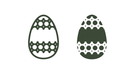 easter egg icon. Thin line and filled easter egg icon from easter collection. Outline and Glyph vector isolated on white background. Editable easter egg symbol can be used web and mobile