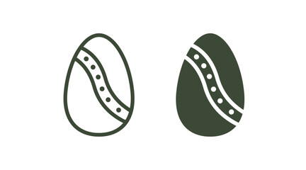 easter egg icon. Thin line and filled easter egg icon from easter collection. Outline and Glyph vector isolated on white background. Editable easter egg symbol can be used web and mobile