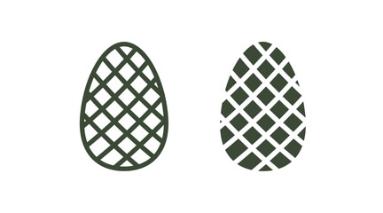 easter egg icon. Thin line and filled easter egg icon from easter collection. Outline and Glyph vector isolated on white background. Editable easter egg symbol can be used web and mobile