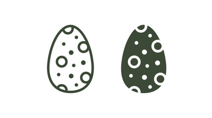 easter egg icon. Thin line and filled easter egg icon from easter collection. Outline and Glyph vector isolated on white background. Editable easter egg symbol can be used web and mobile