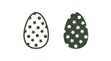 easter egg icon. Thin line and filled easter egg icon from easter collection. Outline and Glyph vector isolated on white background. Editable easter egg symbol can be used web and mobile