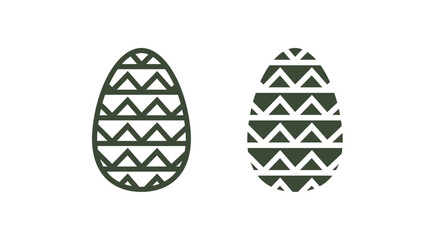 easter egg icon. Thin line and filled easter egg icon from easter collection. Outline and Glyph vector isolated on white background. Editable easter egg symbol can be used web and mobile