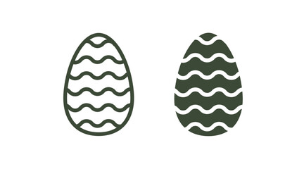 easter egg icon. Thin line and filled easter egg icon from easter collection. Outline and Glyph vector isolated on white background. Editable easter egg symbol can be used web and mobile