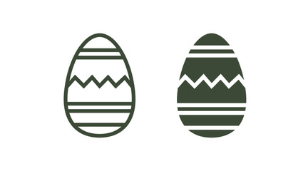 easter egg icon. Thin line and filled easter egg icon from easter collection. Outline and Glyph vector isolated on white background. Editable easter egg symbol can be used web and mobile