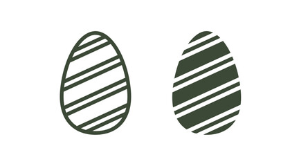 easter egg icon. Thin line and filled easter egg icon from easter collection. Outline and Glyph vector isolated on white background. Editable easter egg symbol can be used web and mobile