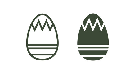 easter egg icon. Thin line and filled easter egg icon from easter collection. Outline and Glyph vector isolated on white background. Editable easter egg symbol can be used web and mobile