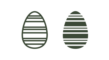 easter egg icon. Thin line and filled easter egg icon from easter collection. Outline and Glyph vector isolated on white background. Editable easter egg symbol can be used web and mobile