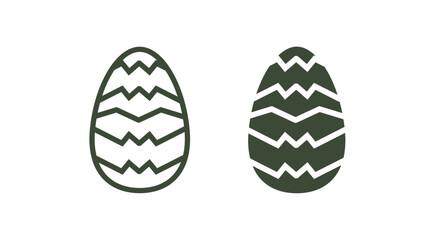 easter egg icon. Thin line and filled easter egg icon from easter collection. Outline and Glyph vector isolated on white background. Editable easter egg symbol can be used web and mobile