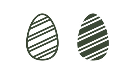 easter egg icon. Thin line and filled easter egg icon from easter collection. Outline and Glyph vector isolated on white background. Editable easter egg symbol can be used web and mobile