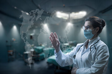 Doctor selects a place on the map .