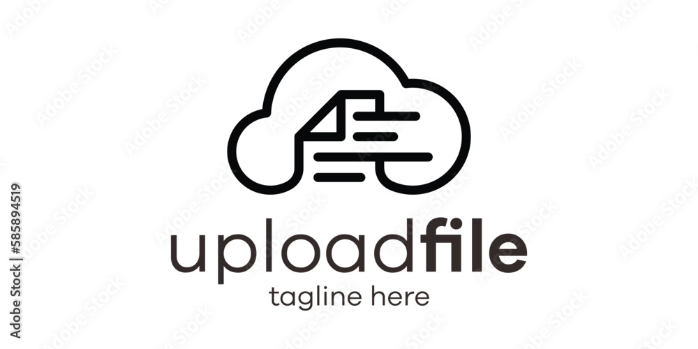 Wall mural loud and data uploading icon vector illustration