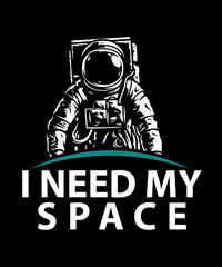 Space illustration logo vector t-shirt design