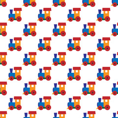 Children's train pattern. Illustration for texture, textiles and creative design