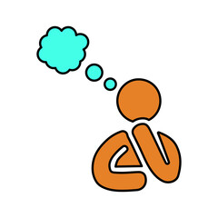 Dang, people, think icon.