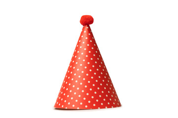 Bright and colorful birthday cap isolated on a white background.