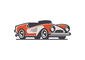 Retro sporting car automobile convertible