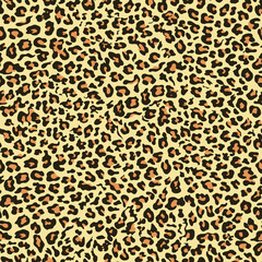 
Yellow leopard pattern seamless vector print, spotted texture. fashion background