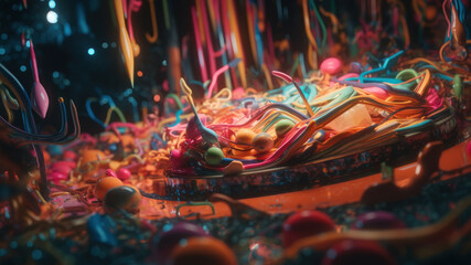 mdma trip colorful abstract splash generative ai