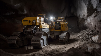 Fototapeta na wymiar Robotics in Mining Operations Generative AI