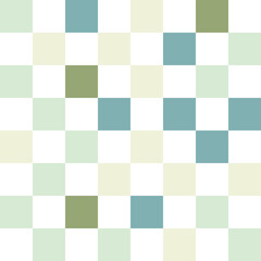 Green and white pastel checkerboard pattern background.	