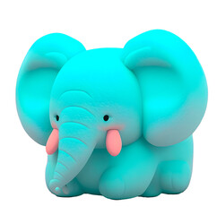 Cute soft squishmallow kawai elephant toy - generative AI