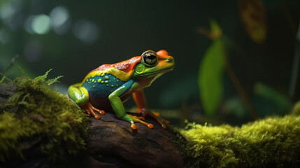 Naklejka premium Frog, Generative AI, Illustration