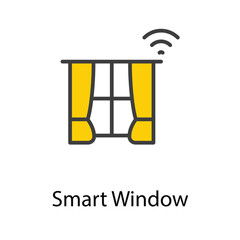 Smart window icon design stock illustration