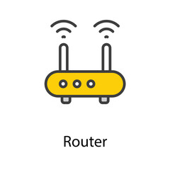 Router icon design stock illustration