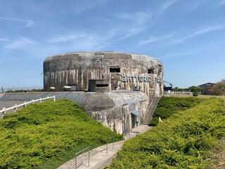 Abandonned german bunker from the second world war in Normandy, France