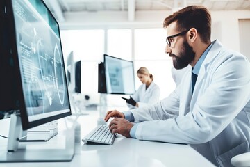 Dedicated Male Doctor in Busy Work Environment